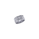 Five-Pointed Star Sterling Silver Spinner Ring TR1695