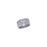 Five-Pointed Star Sterling Silver Spinner Ring TR1695 by TR1695
