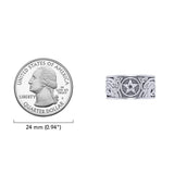 Five-Pointed Star Sterling Silver Spinner Ring TR1695 by TR1695