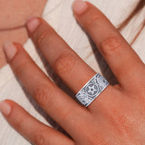 Five-Pointed Star Sterling Silver Spinner Ring TR1695 by TR1695