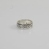 Celtic Knotwork Sterling Silver Spinner Ring TR1757