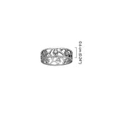 Filligree Flower Sterling Silver Ring TR222