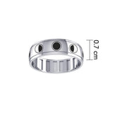 Beautiful moon phases ~ Sterling Silver Spinner Ring TR3753 by TR3753
