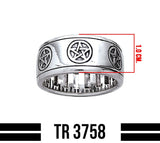 The Five-Pointed Star Spinner Ring TR3758 by TR3758