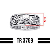 Trinity Skulls Sterling Silver Spinner Ring TR3759 by TR3759