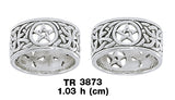 Five-Pointed Star Knotwork Sterling Silver Ring TR3873 by TR3873