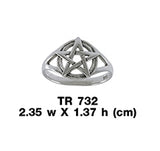 Pentacle Sterling Silver Ring TR732 by TR732