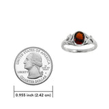 Vine Silver Ring with Oval Gemstone TR763