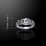 Dragon Scroll Silver Ring TR940 - Jewelry
