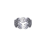 Five-Pointed Star Sterling Silver Ring TR972