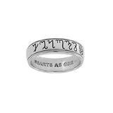 Theban Silver Handfasting Ring TRI057 with HEARTS AS ONE Engraving