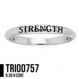 Strength Sterling Silver Ring TRI757