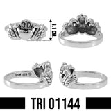 Swan Claddagh Sterling Silver Ring TRI1144 by TRI1144