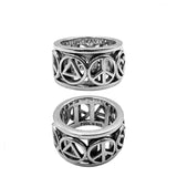 Love Peace Recovery Sterling Silver Spinner Ring TRI2401 Mindful Jewelry For Calming Daily Focus 925 by TRI2401