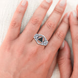 AA Recovery Inlaid Sterling Silver Ring TRI1273