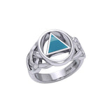 AA Recovery Inlaid Silver Ring TRI1273 - Jewelry