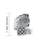 Celtic Knotwork Sterling Silver Spoon Ring TRI1304