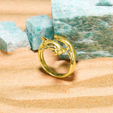 Independently strong hammerhead shark Solid Gold Ring GRI1614