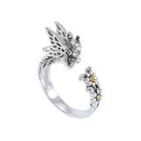 Sterling Silver Fairy Ring with Gemstone Flowers TRI1641 - Jewelry