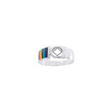 NA Sterling Silver Ring With Rainbow TRI1665