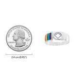 NA Sterling Silver Ring With Rainbow TRI1665