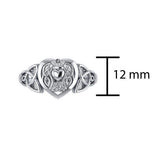 Celtic Claddagh Heart Sterling Silver Ring TRI1696 - Jewelry