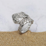 Celtic Knots Silver Seahorse Spoon Ring TRI1737