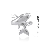 Graceful Mike Whale Sterling Silver Ring