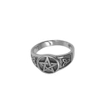 Pentacle with Trinity Knot Sterling Silver Ring