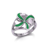 Spring of luck and happiness Sterling Silver Shamrock Ring