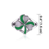 Spring of luck and happiness Sterling Silver Shamrock Ring
