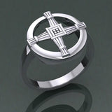 Saint Brigids Cross Silver Ring TRI2293 - Jewelry
