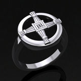 Saint Brigids Cross Silver Ring TRI2293 - Jewelry