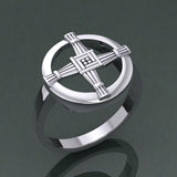 Saint Brigids Cross Silver Ring TRI2293 - Jewelry