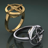 Saint Brigids Cross 14K Gold Ring GRI2293 - Jewelry