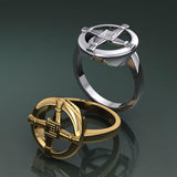 Saint Brigids Cross 14K Gold Ring GRI2293 - Jewelry