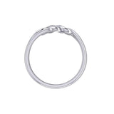 Double Celtic Heart Silver Ring TRI2391 - Jewelry