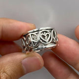 Love Peace Recovery Sterling Silver Spinner Ring TRI2401