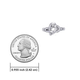 Peter Stone Jewelry Sterling Silver Celtic Heart Ring - Timeless Elegance and Symbolic Beauty for Your Fingers TRI2418 - Jewelry