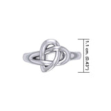 Peter Stone Jewelry Sterling Silver Celtic Heart Ring - Timeless Elegance and Symbolic Beauty for Your Fingers TRI2418