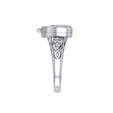 Celtic Heart Silver Poison Ring TRI2455 - Jewelry