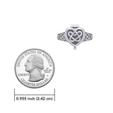 Celtic Heart Silver Poison Ring TRI2455 - Jewelry