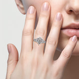 Celtic Heart Silver Poison Ring TRI2455 - Jewelry