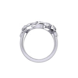 Enigma Fusion Sterling Silver Double-Hammer Headed Shark Puzzle Ring by Peter Stone TRI2470 - Jewelry