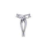 Enigma Fusion Sterling Silver Double-Hammer Headed  Shark Puzzle Ring by Peter Stone TRI2470