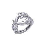 Oceanic Bonds Sterling Silver Friendly Dolphins Puzzle Ring by Peter Stone TRI2472