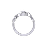 Oceanic Bonds Sterling Silver Friendly Dolphins Puzzle Ring by Peter Stone TRI2472 - Jewelry