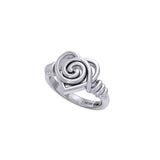 Spiral of growth, evolution, and progression. Its continuous, winding form suggests ongoing development and expansion sterling silver Ring by Peter Stone Jewelry TRI2481 - Jewelry