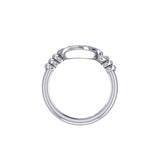 Spiral of growth, evolution, and progression. Its continuous, winding form suggests ongoing development and expansion sterling silver Ring by Peter Stone Jewelry TRI2481 - Jewelry