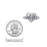 Spiral of growth, evolution, and progression. Its continuous, winding form suggests ongoing development and expansion sterling silver Ring by Peter Stone Jewelry TRI2481 - Jewelry